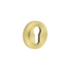 Burlington Euro Profile Escutcheons Knurled Rose Satin Brass