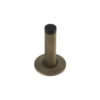 Burlington Knurled Wall Mounted Doorstops Chamfered Rose Antique Brass