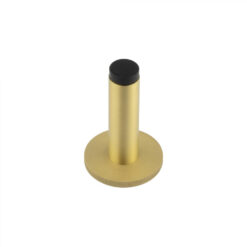 Burlington Plain Wall Mounted Door Stops Knurled Rose Satin Brass
