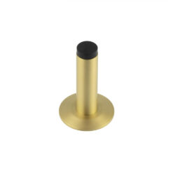Burlington Plain Wall Mounted Door Stops Chamfered Rose Satin Brass