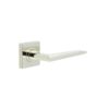Mayfair Door Handle on Square Plain Rose Polished Nickel