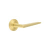 Mayfair Door Handle on Chamfered Rose Satin Brass