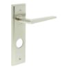 Mayfair Door Handle Din Bathroom Backplate Satin Nickel