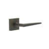 Mayfair Door Handle on Square Plain Rose Dark Bronze