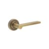 Fitzrovia Door Handles Plain Rose Antique Brass