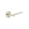 Fitzrovia Door Handles Stepped Rose Satin Nickel