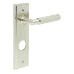 Piccadilly Door Handle Din Bathroom Backplate Satin Nickel