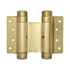 Double Action Steel Spring Hinges 75mm Electro Brassed