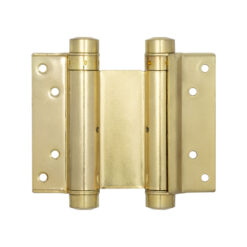 Double Action Steel Spring Hinges 102mm Electro Brassed