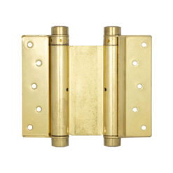 Double Action Steel Spring Hinges 125mm Electro Brassed