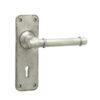 Belfry Suite Door Handle on Lockplate Pewter