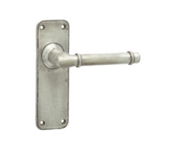 Belfry Suite Door Handle on Latchplate Pewter