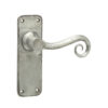 Chester Suite Door Handles on Latchplate Pewter
