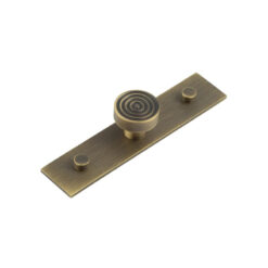 Murray Cupboard Knobs 30mm Plain Backplate Antique Brass
