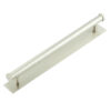 Hoxton Thaxted Cabinet Handles 224mm Ctrs Plain Backplate Satin Nickel