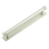 Hoxton Sturt Cabinet Handles 224mm Ctrs Plain Backplate Satin Nickel