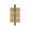 Hoxton Brass Finial Hinges 50x35mm Antique Brass