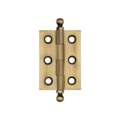 Hoxton Brass Finial Hinges 50x35mm Antique Brass