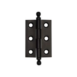 Hoxton Brass Finial Hinges 50x35mm Black