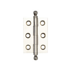 Hoxton Brass Finial Hinges 50x35mm Polished Nickel