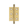 Hoxton Brass Finial Hinges 50x35mm Satin Brass