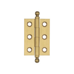 Hoxton Brass Finial Hinges 50x35mm Satin Brass