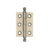 Hoxton Brass Finial Hinges 50x35mm Satin Nickel