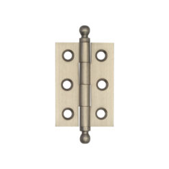 Hoxton Brass Finial Hinges 50x35mm Satin Nickel