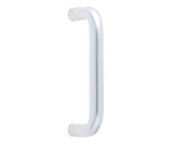 Aluminium 19mm D Shape Pull Handle Bolt Through Fixing SAA Finish 152x19mm Satin Anodised Aluminium