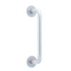 Aluminium 19mm D Shape Pull handle Rose Fixing SAA Finish 225x19mm Satin Anodised Aluminium