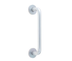 Aluminium 19mm D Shape Pull handle Rose Fixing SAA Finish 305x19mm Satin Anodised Aluminium
