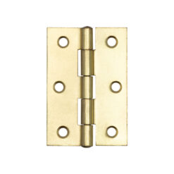 Steel Plain Bearing Butt Hinges 76x50x1.65mm Electro Brassed