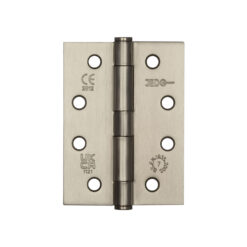 Jedo Grade 7 Steel Heavy Duty Button Tip Hinges 102x76x2.5mm Satin Nickel