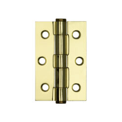 Jedo Grade 7 Steel Heavy Duty Button Tip Hinges 76x50x2mm Electro Brassed