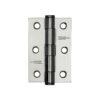 Jedo Grade 7 Steel Heavy Duty Button Tip Hinges 76x50x2mm Polished Chrome