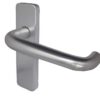 19mm Round Bar Door Handle on Latchplate Satin Anodised Aluminium