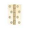 Double Phosphor Bronze Washered Hinge 102x67x3.5mm Polished Brass