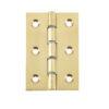 Double Steel Washered Hinges 76x50x2mm Polished Brass