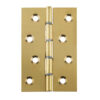 Double Steel Washered Hinges 102x67x2mm Polished Brass