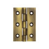 Double Phosphor Bronze Washered Hinges 76x50x2.5mm Antique Brass