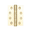 Ball Bearing Hinges 102x76x3mm Polished Brass