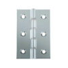 Double Phosphor Bronze Washered Hinge 76x50x2mm Polished Chrome
