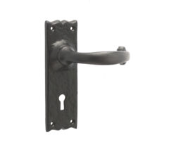 Regal Suite Door Handle on Lockplate Black