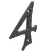 Antique Door Numerals 4 Black No. 4