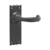 Regal Suite Door Handle on Long Latchplate Black