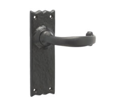 Regal Suite Door Handle on Long Latchplate Black