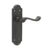 Turnberry Suite Door Handle on Latchplate Black