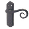 Royal Suite Door Handle on Latchplate Black