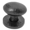 Oval Cupboard Knob 38mm Black