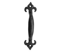 Fleur De Lys Pull Handles 230mm Black